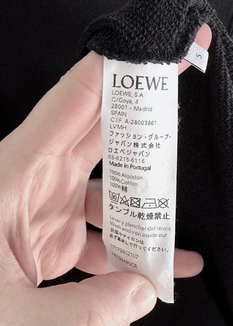 Sweat-shirt noir LOEWE 2018 Loopback imprimé botanique