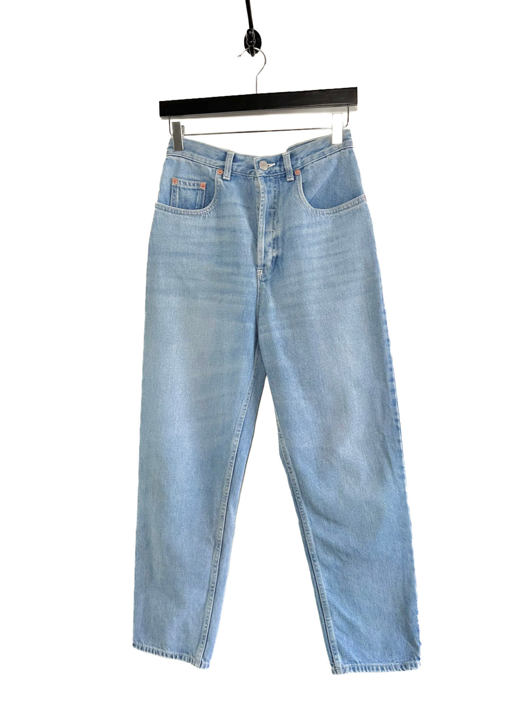 Gucci X Disney Mickey Embroidery Wide Leg Blue Jeans