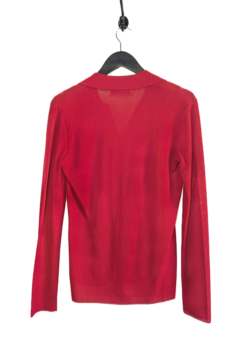 Dolce & Gabbana Red Cardigan Sweater