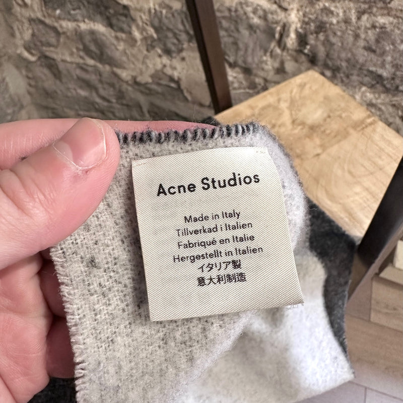 Écharpe en jacquard grise avec logo Acne Studios Toronty