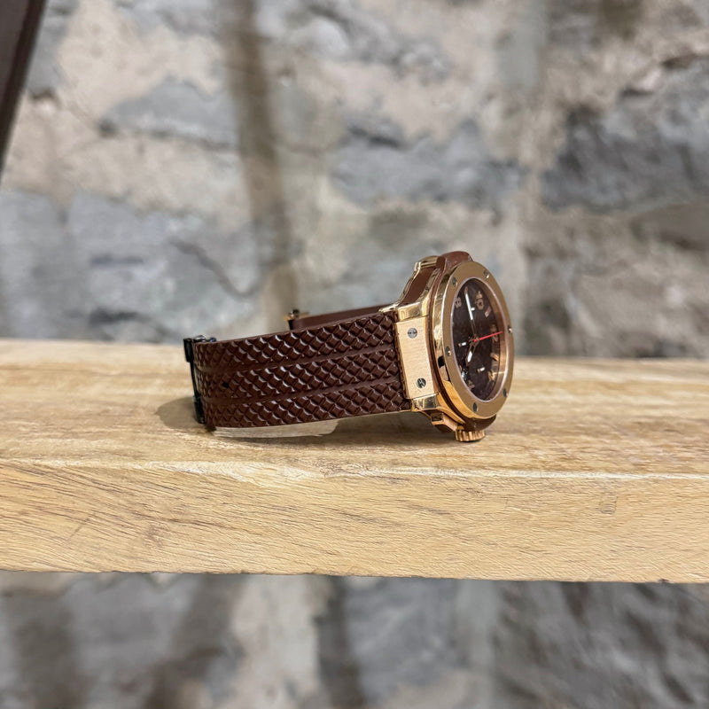 Hublot Rose Gold Cappuccino Chocolate Brown Big Bang 41mm Watch