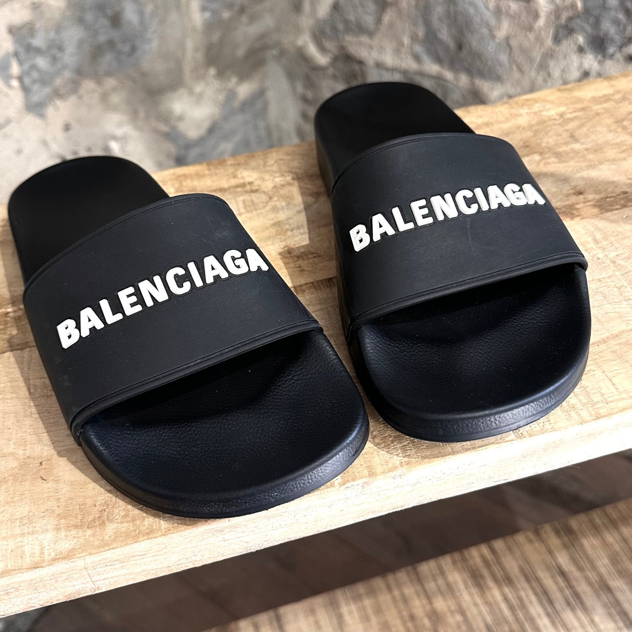 Balenciaga Slide Sandals White Black  Slide  fashionette