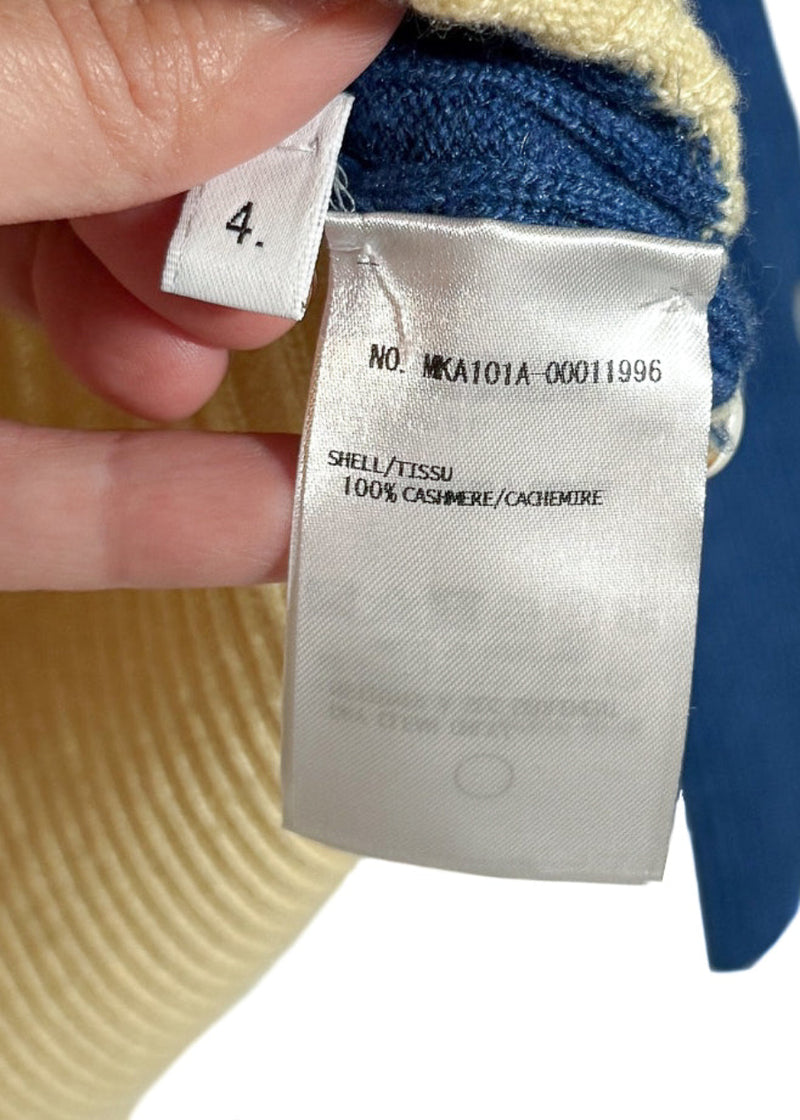 Labels of Thom Browne Multicolour Yellow Red Blue Ribbed Cashmere Sweater