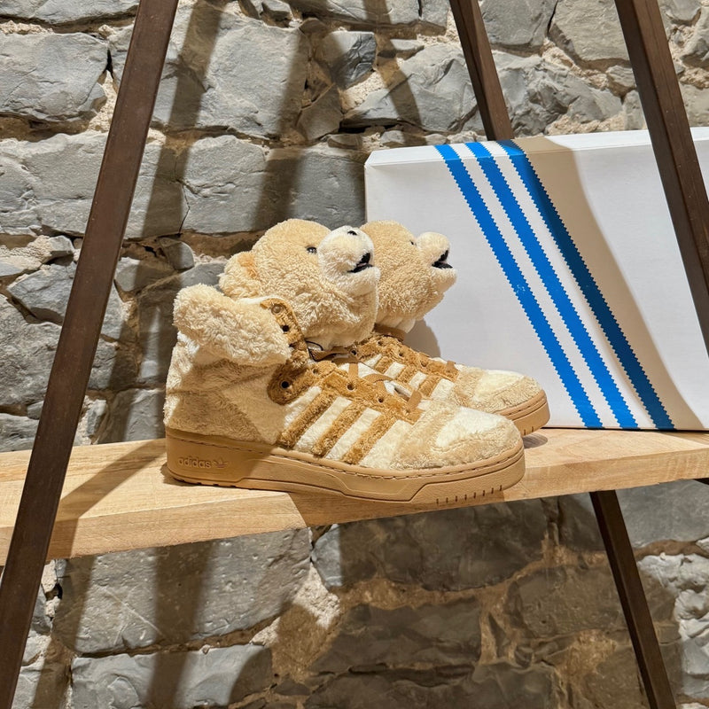 Main photo of Adidas x Jeremy Scott “Teddy Bear” Brown High Top Sneakers