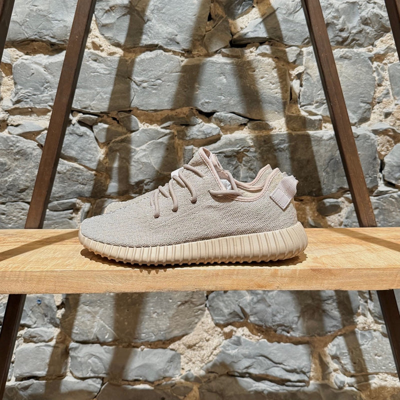 Side of Adidas YEEZY 350 Oxford Tan Low-top Sneakers