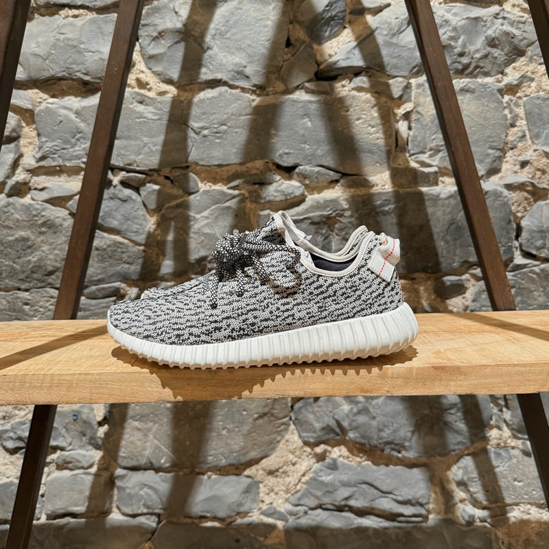 Side of Adidas YEEZY 350 Turtle Dove White Low-top Sneakers