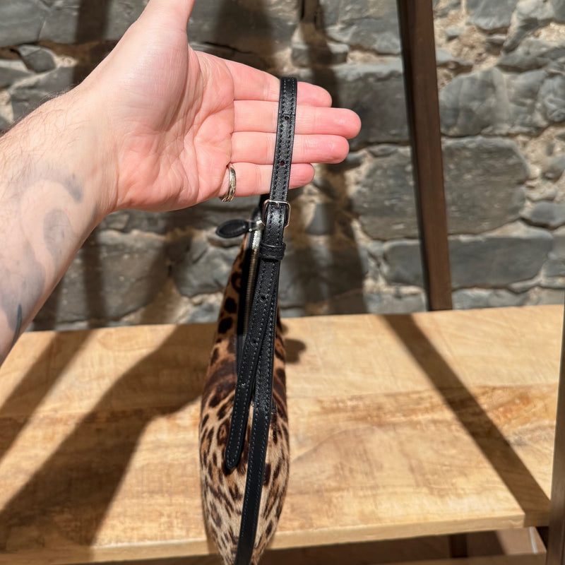 Alaïa Le Demi Leopard Calf Pony Hair Bag