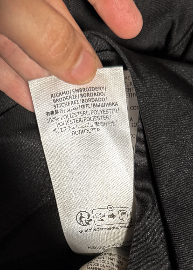 Labels of Alexander McQueen 2022 Black Short Sleeves Cut Out Flare Mini Dress