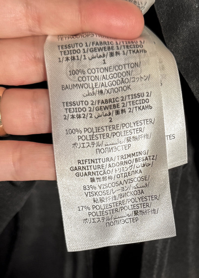 Labels of Alexander McQueen 2022 Black Short Sleeves Cut Out Flare Mini Dress