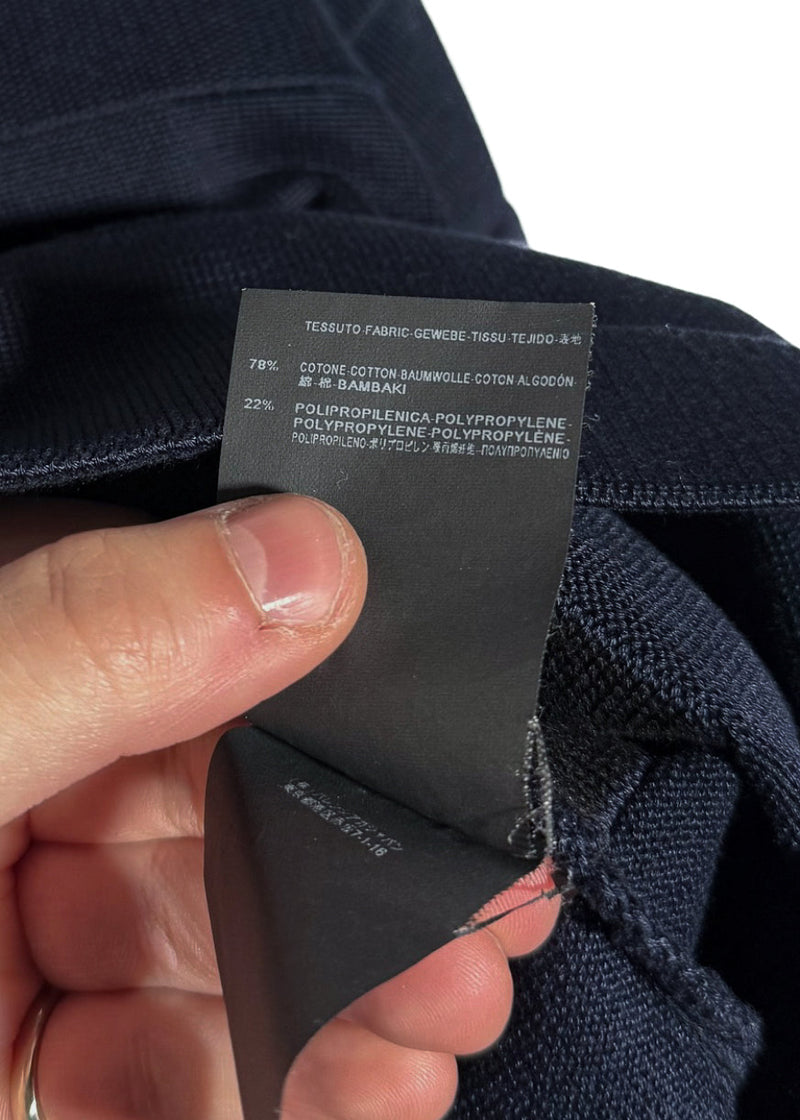 Balenciaga 2014 Navy Tonal Striped Band Crewneck Sweater