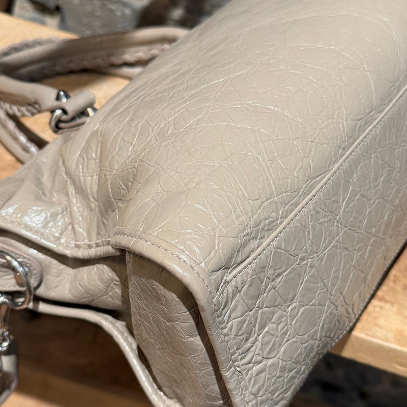 Balenciaga 2024 Beige Arena Leather Medium Le City Bag
