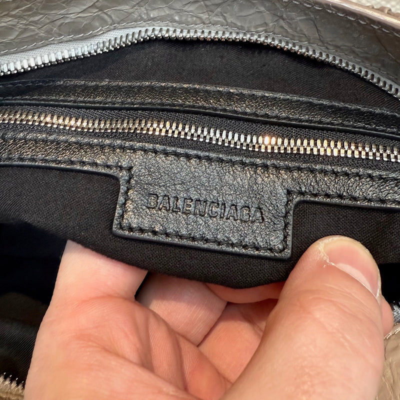 Balenciaga 2024 Beige Arena Leather Medium Le City Bag