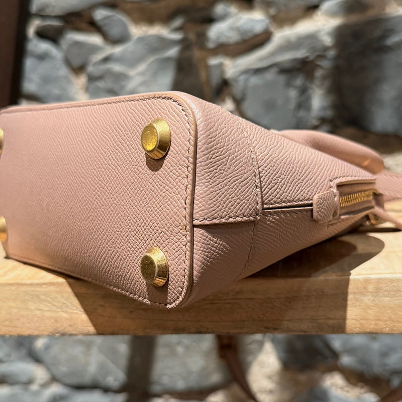 Bottom corners of Balenciaga Dusty Pink Leather XXS Ville Handbag