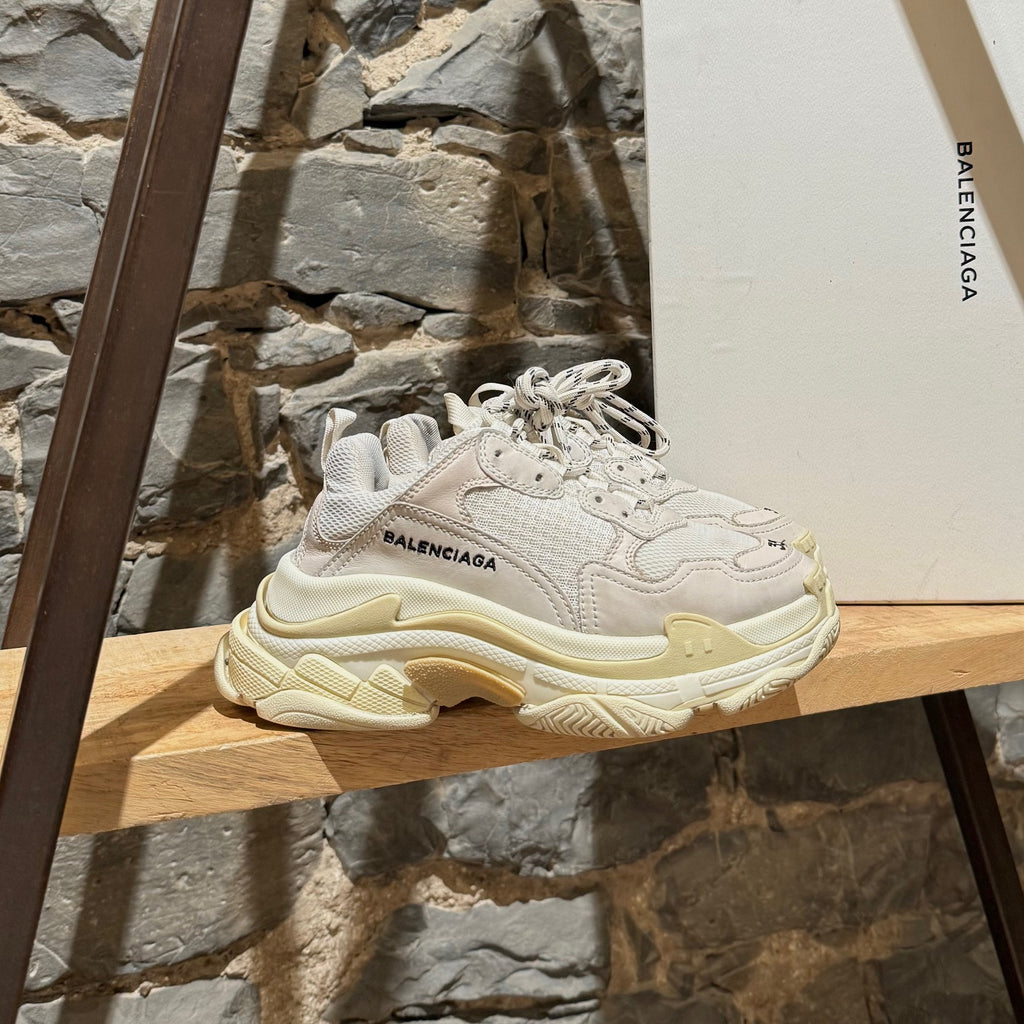 Main photo of Balenciaga White Triple S Chunky Sneakers