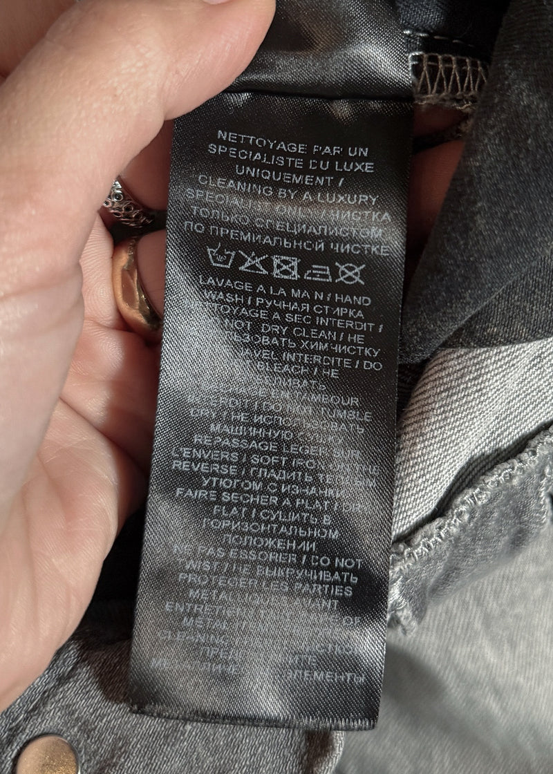 Labels of Balmain Grey Distressed Slim Jeans