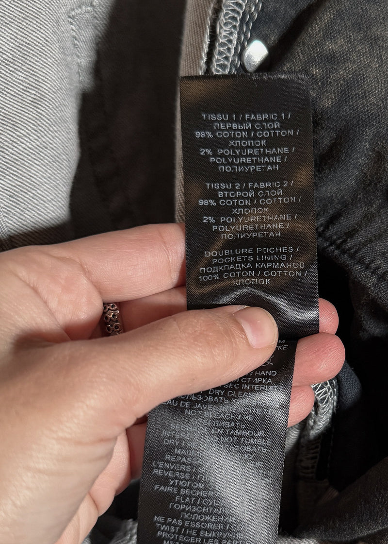 Labels of Balmain Grey Distressed Slim Jeans