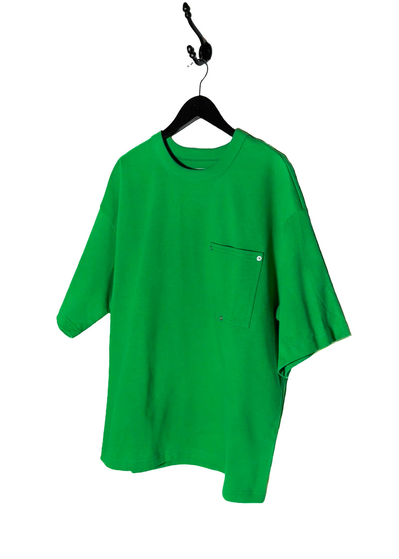 Front side of Bottega Veneta Green Pocketed Oversized T-shirt