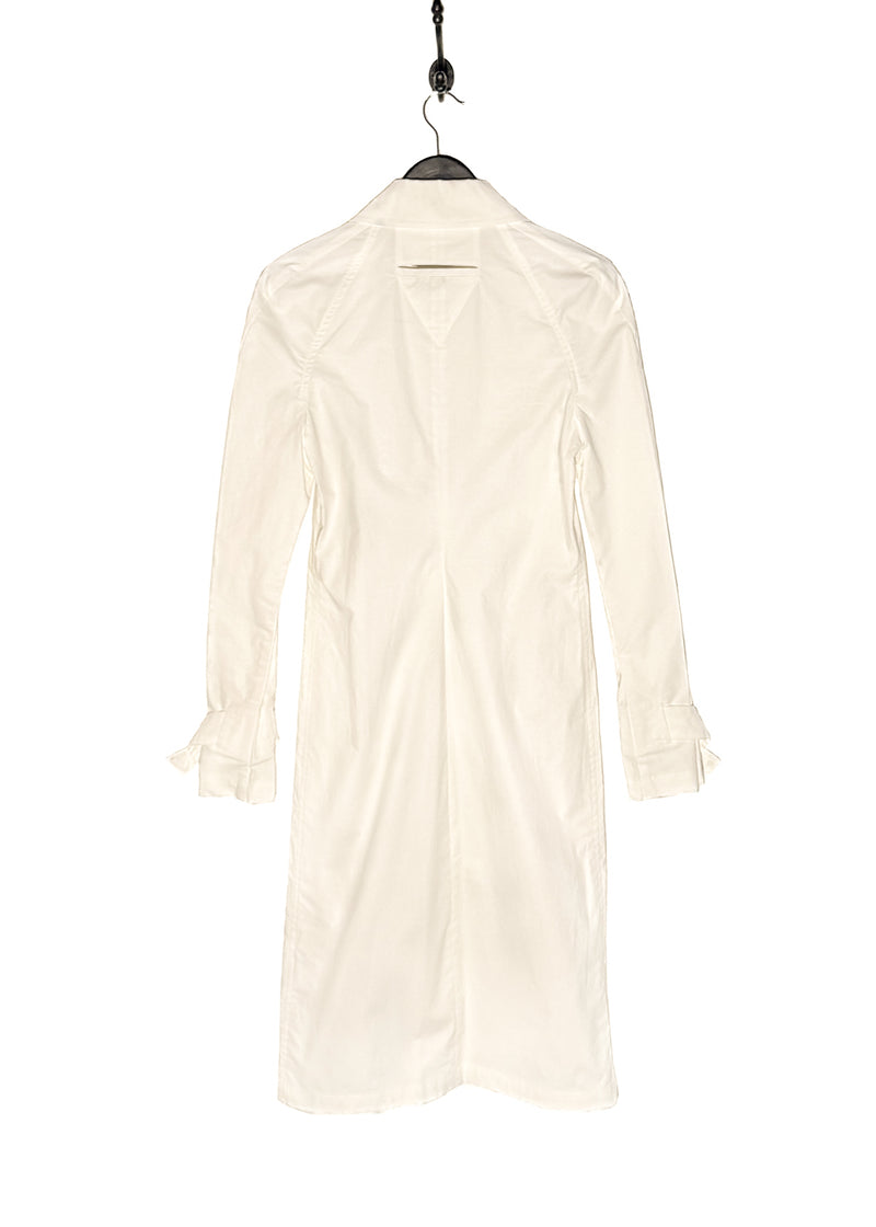 Bottega Veneta PF2020 Ivory Technical Coated Shirt Dress