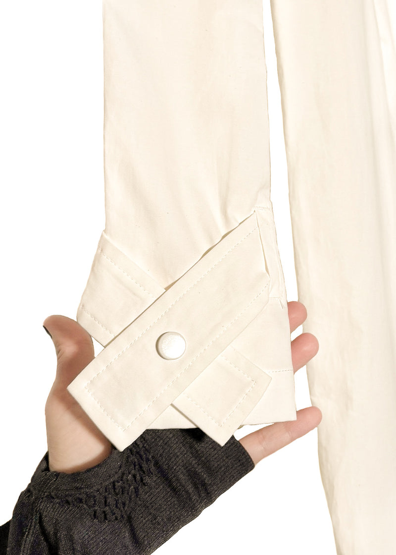 Bottega Veneta PF2020 Ivory Technical Coated Shirt Dress