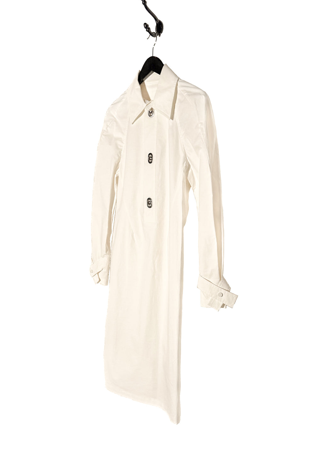 Bottega Veneta PF2020 Ivory Technical Coated Shirt Dress