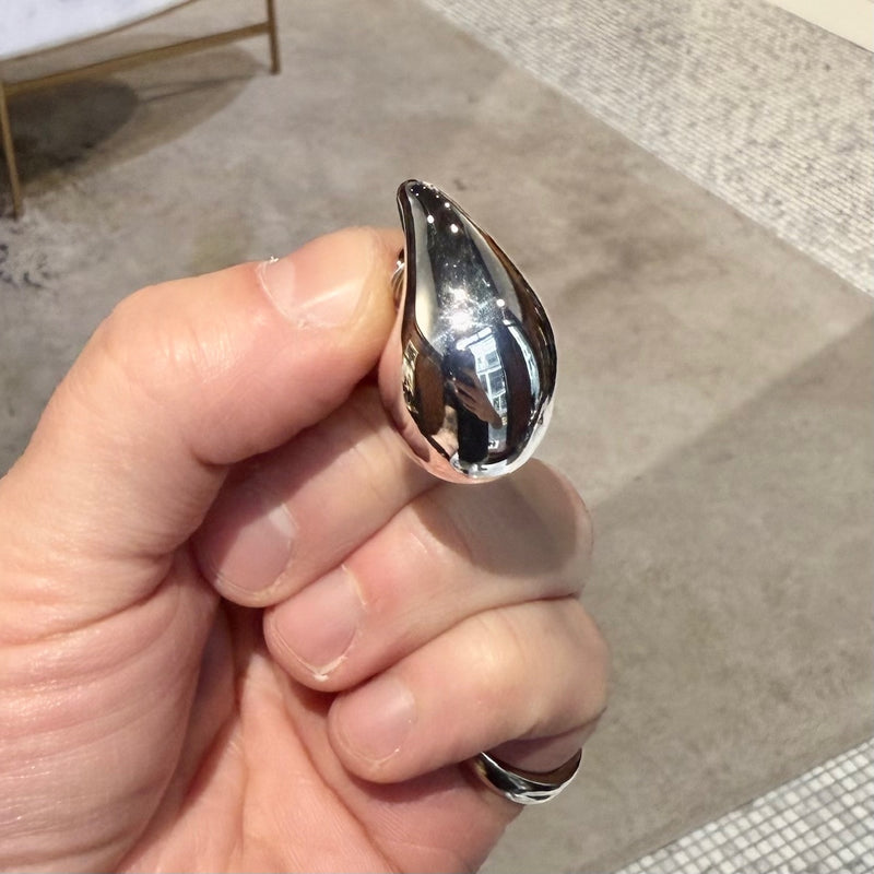 Bottega Veneta Silver Small Drop Earrings