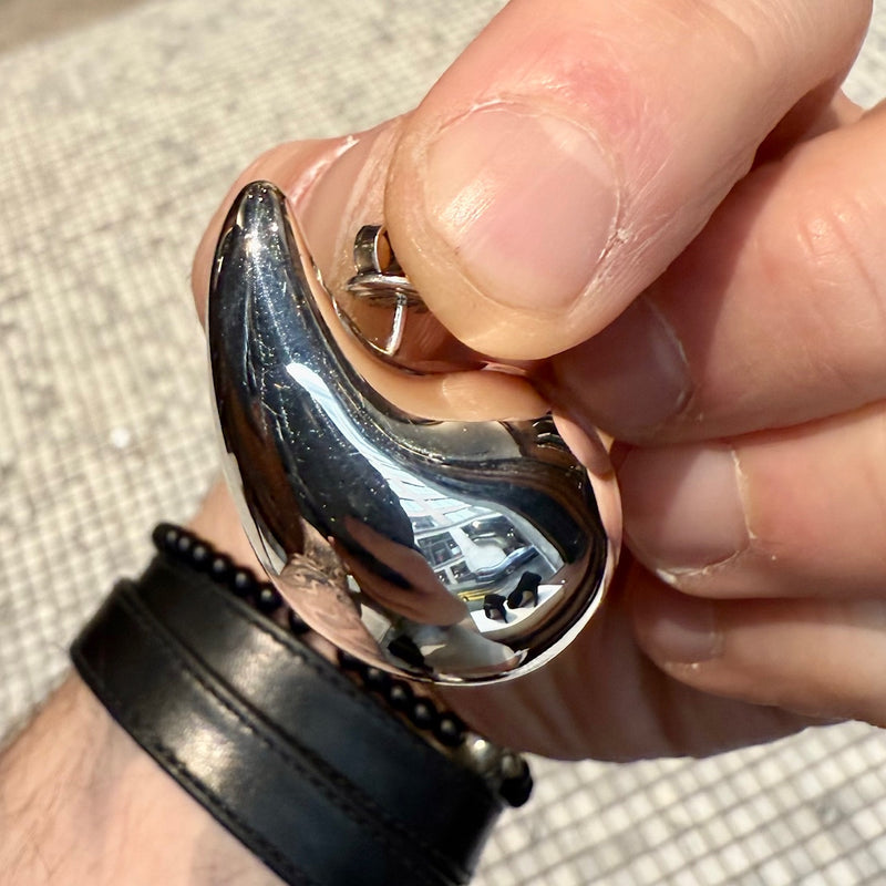 Bottega Veneta Silver Small Drop Earrings