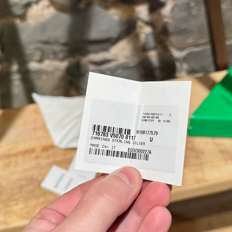 Bottega Veneta Silver Small Drop Earrings