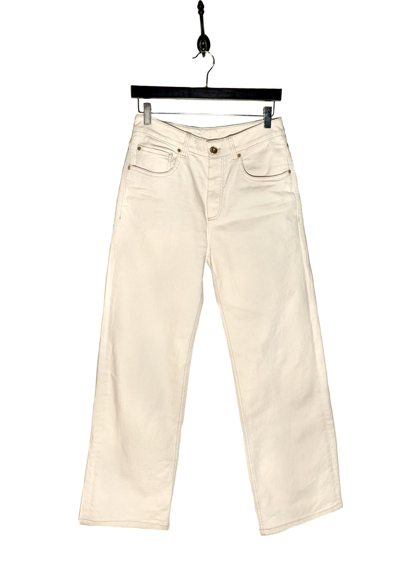 Main photo of Brunello Cucinelli Beige Wide Leg Denim Jeans