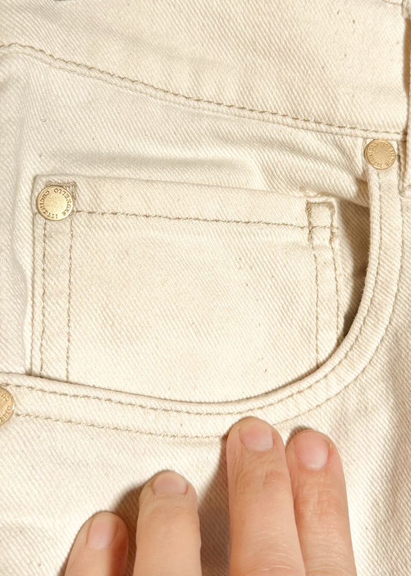 Pocket of Brunello Cucinelli Beige Wide Leg Denim Jeans