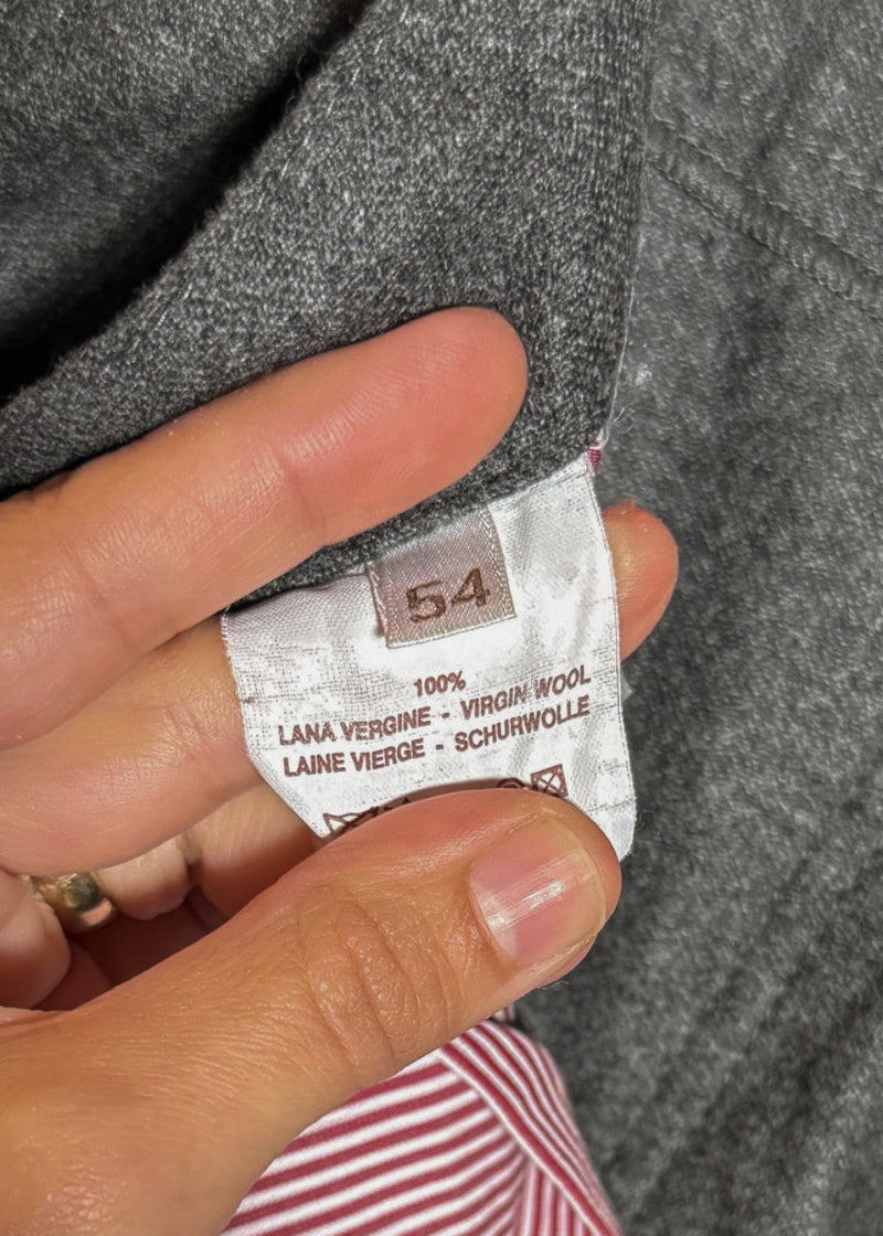 Labels of Brunello Cucinelli Grey Wool Flannel Pants