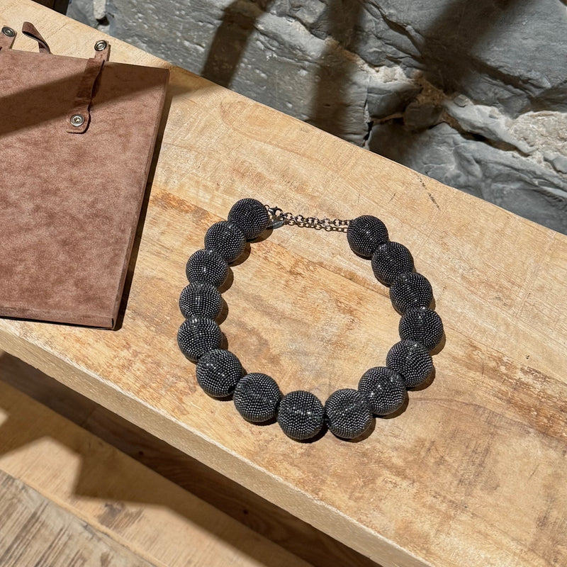 Top view of Brunello Cucinelli Precious Chunky Monili Beads Necklace