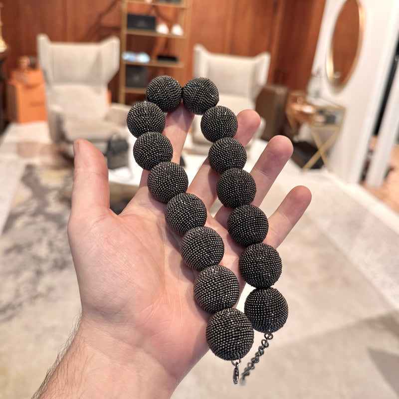 Close-up on Brunello Cucinelli Precious Chunky Monili Beads Necklace