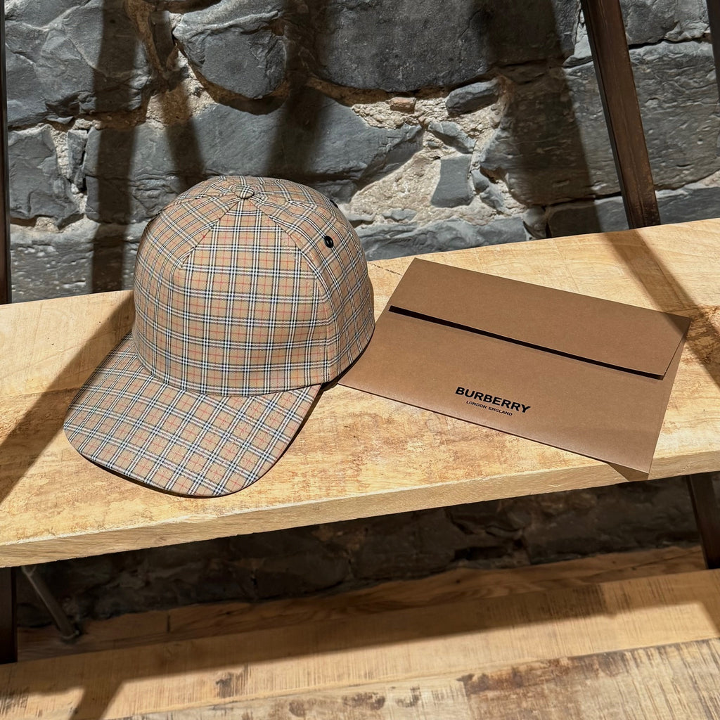 Main photo of Burberry Beige Micro Check Trucker Cap