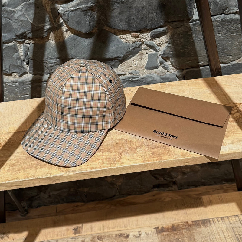 Main photo of Burberry Beige Micro Check Trucker Cap
