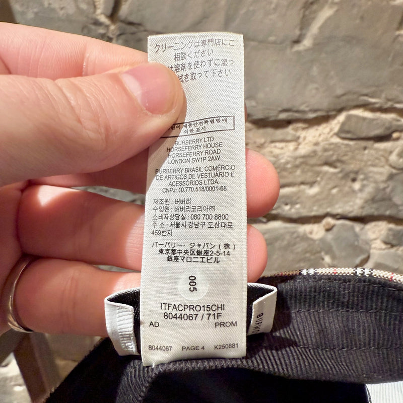 Labels of Burberry Beige Micro Check Trucker Cap