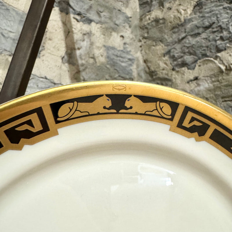 Cartier La Maison De L'Art Deco Panther Pattern Round Plate