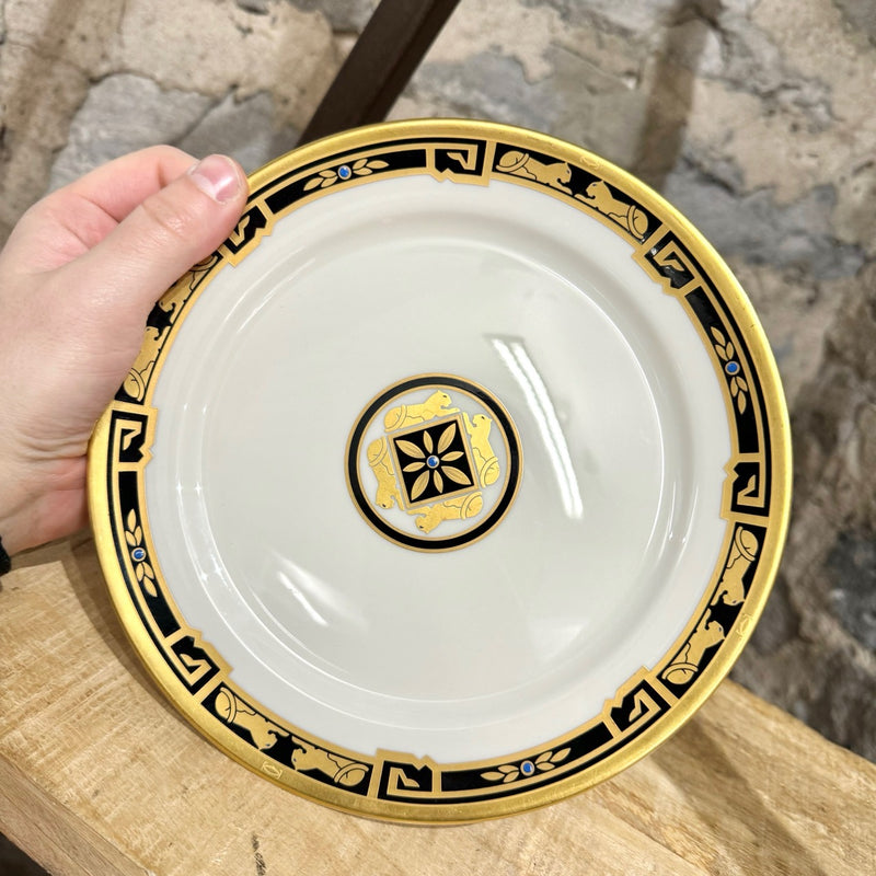 Cartier La Maison De L'Art Deco Panther Pattern Round Plate