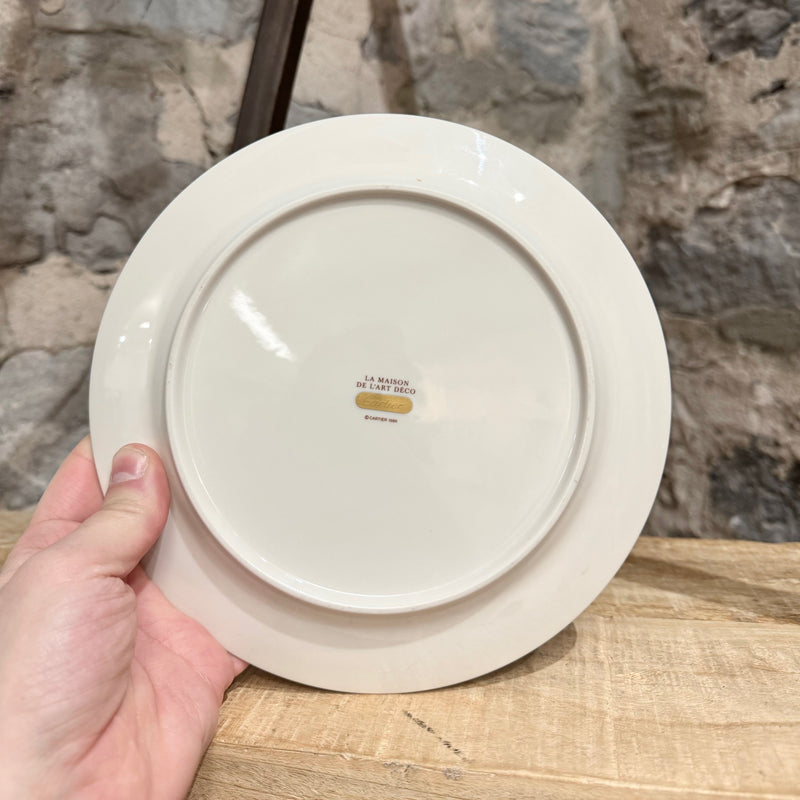 Cartier La Maison De L'Art Deco Panther Pattern Round Plate