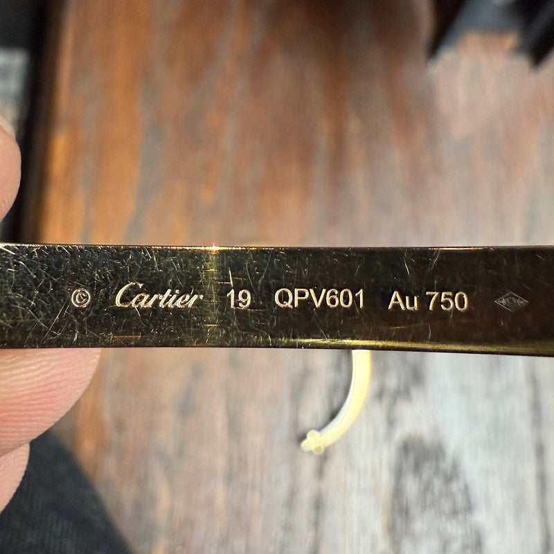 Engraved serial number of Cartier Yellow Gold Classic Model Love Bracelet