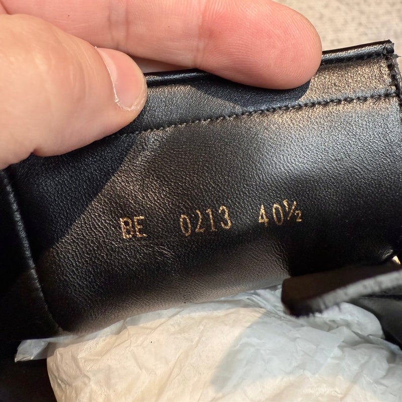 Celine Black Leather Harness Bulky Biker Mid Boots