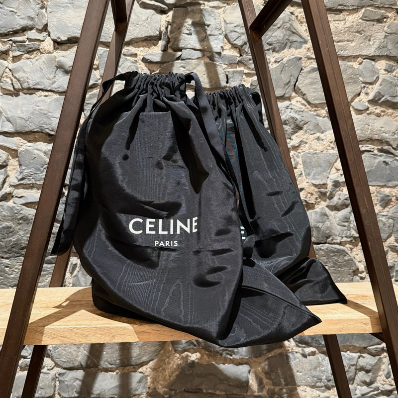 Celine Black Leather Harness Bulky Biker Mid Boots