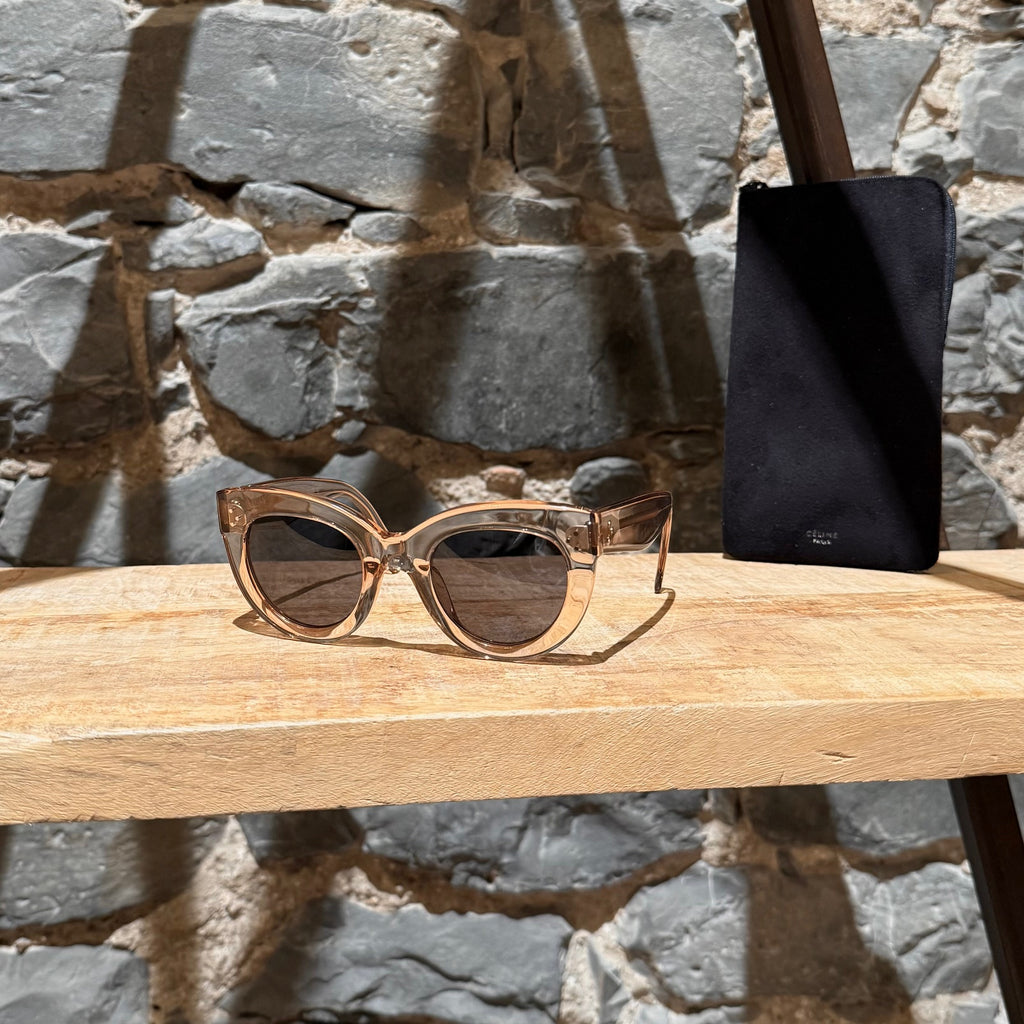 Main photo of Céline CL 41050 Clear Caty Cat Eye Transparent Champagne Sunglasses