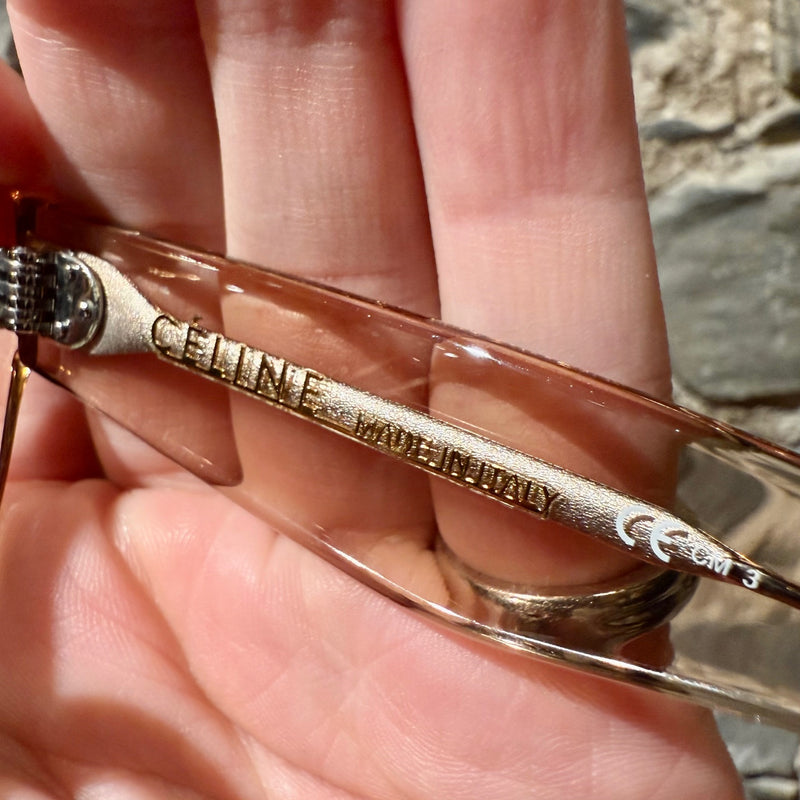 Interior branch of Céline CL 41050 Clear Caty Cat Eye Transparent Champagne Sunglasses
