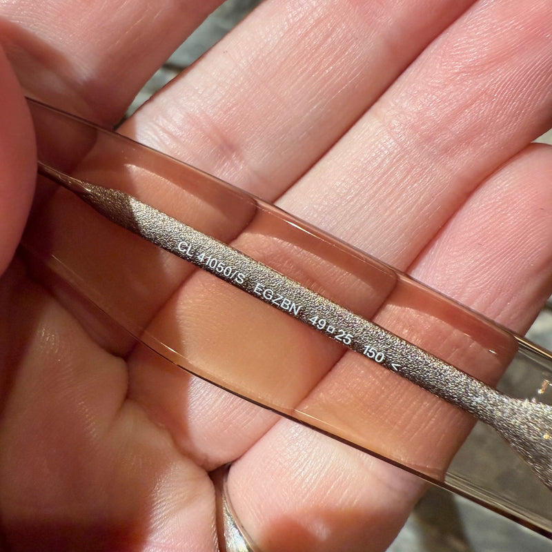 Interior branch of Céline CL 41050 Clear Caty Cat Eye Transparent Champagne Sunglasses