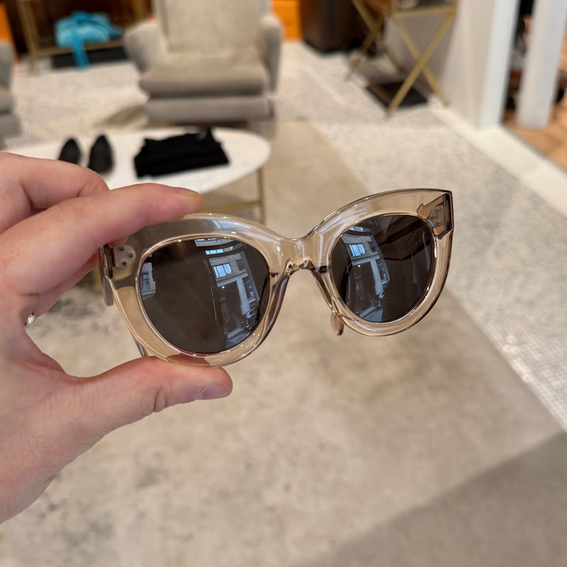 Céline CL 41050 Clear Caty Cat Eye Transparent Champagne Sunglasses
