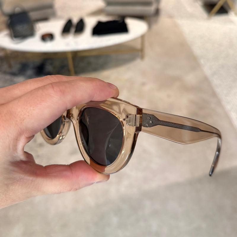 Céline CL 41050 Clear Caty Cat Eye Transparent Champagne Sunglasses