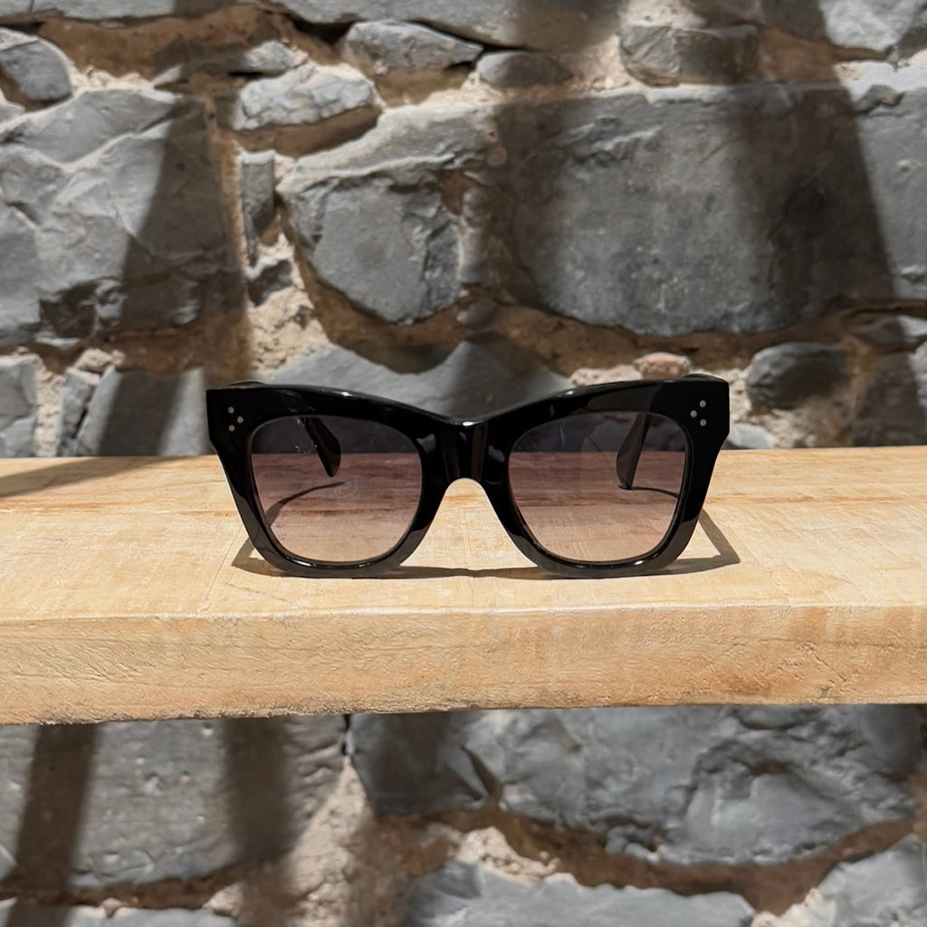 Front view of Celine CL40041N Black Gradient Cateye Sunglasses