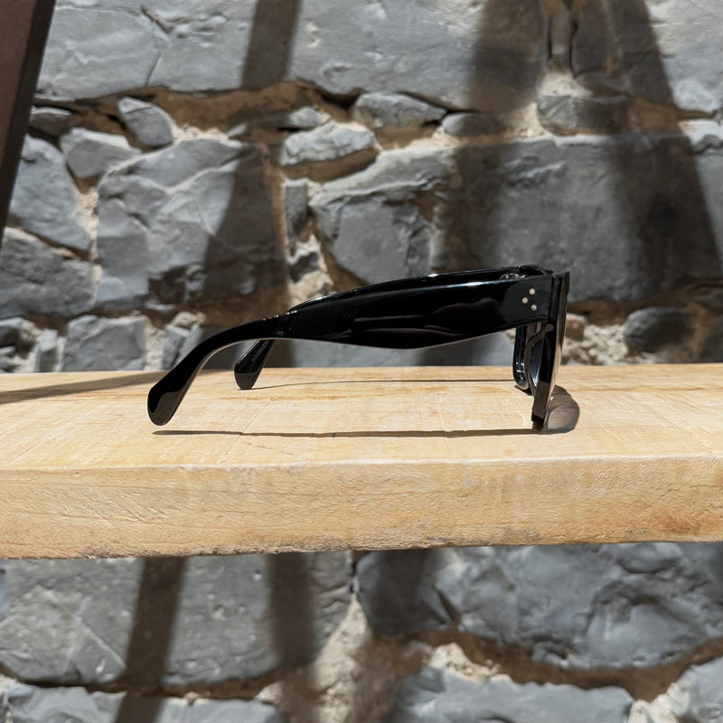A side view of Celine CL40041N Black Gradient Cateye Sunglasses