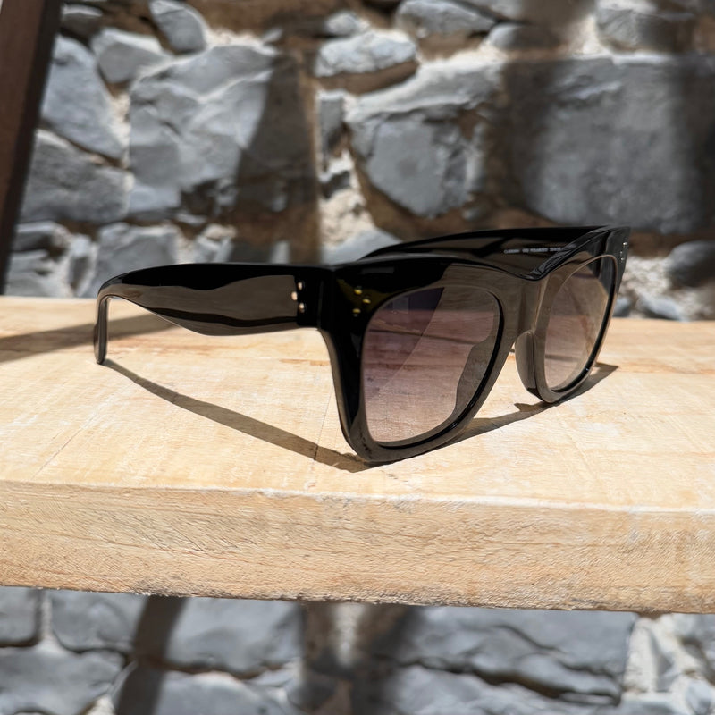 Side front view of Celine CL40041N Black Gradient Cateye Sunglasses