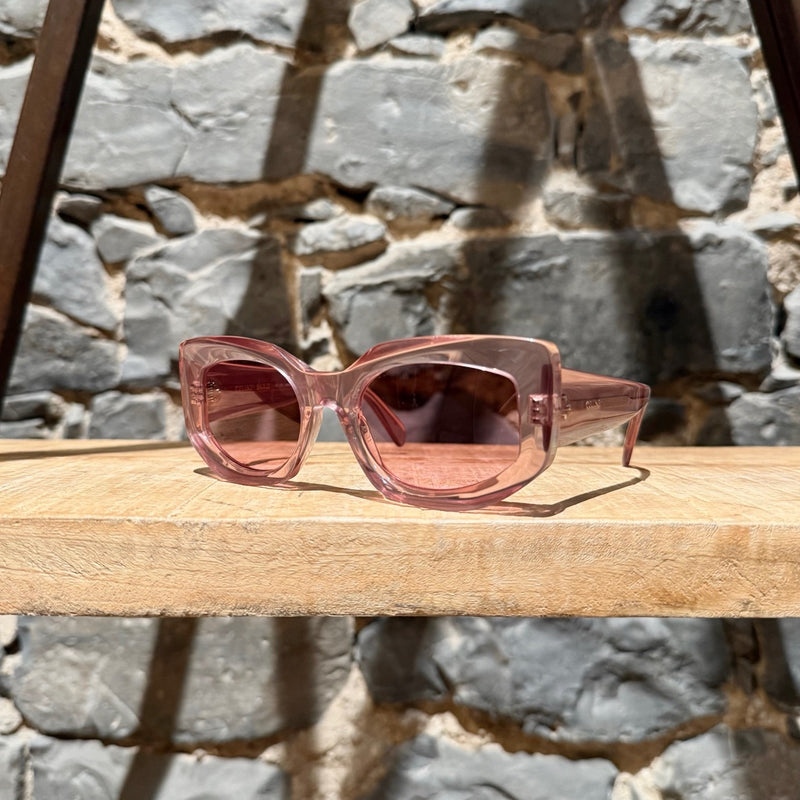 Celine CL402771 Pink Clear Rectangular Cat-Eye Sunglasses